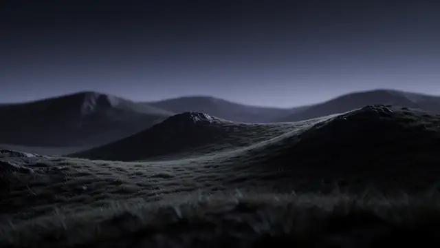 Starlit Highlands — dark, night, mountains wallpaper
