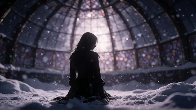 Snowfall Glass Dome — snow, winter, city wallpaper