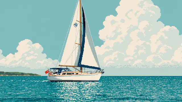 Sailboat Horizon — ocean, nature, summer wallpaper