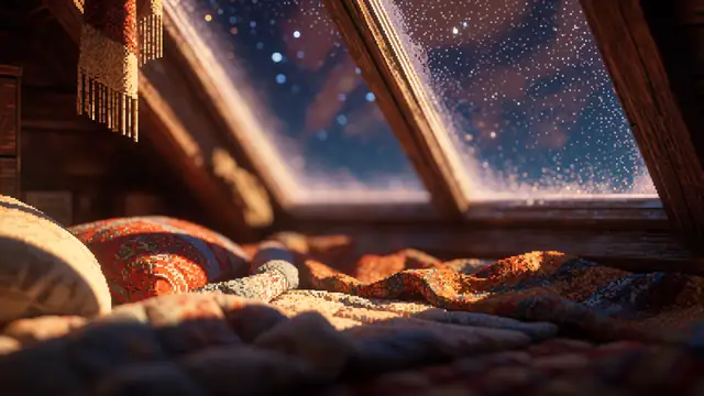 Cozy Attic Skylight — cozy, stars, night wallpaper