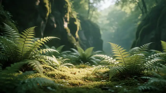 Sunlit Fern Canyon — forest, nature, spring wallpaper
