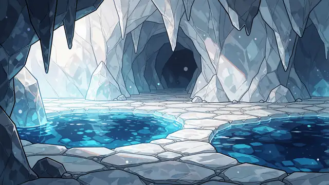 Crystal Ice Cavern — cave, winter, ice wallpaper