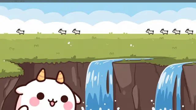 Waterfall Cow — cute, kawaii, waterfall wallpaper