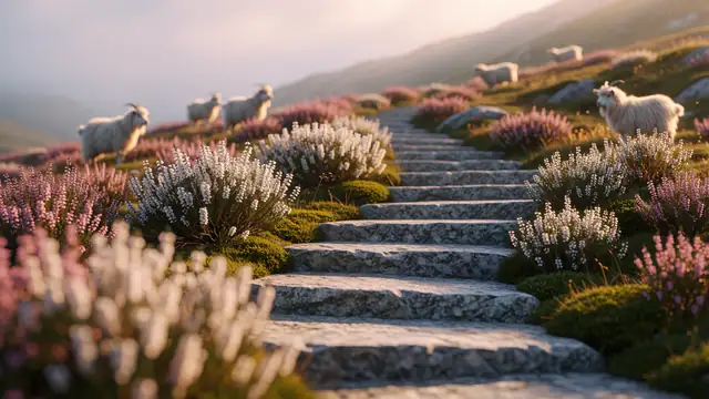 Heather Steps — nature, flowers, mountains wallpaper