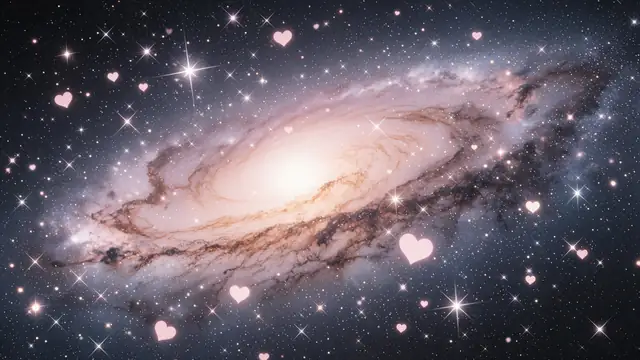 Stardust Hearts — hearts, stars, milky way wallpaper